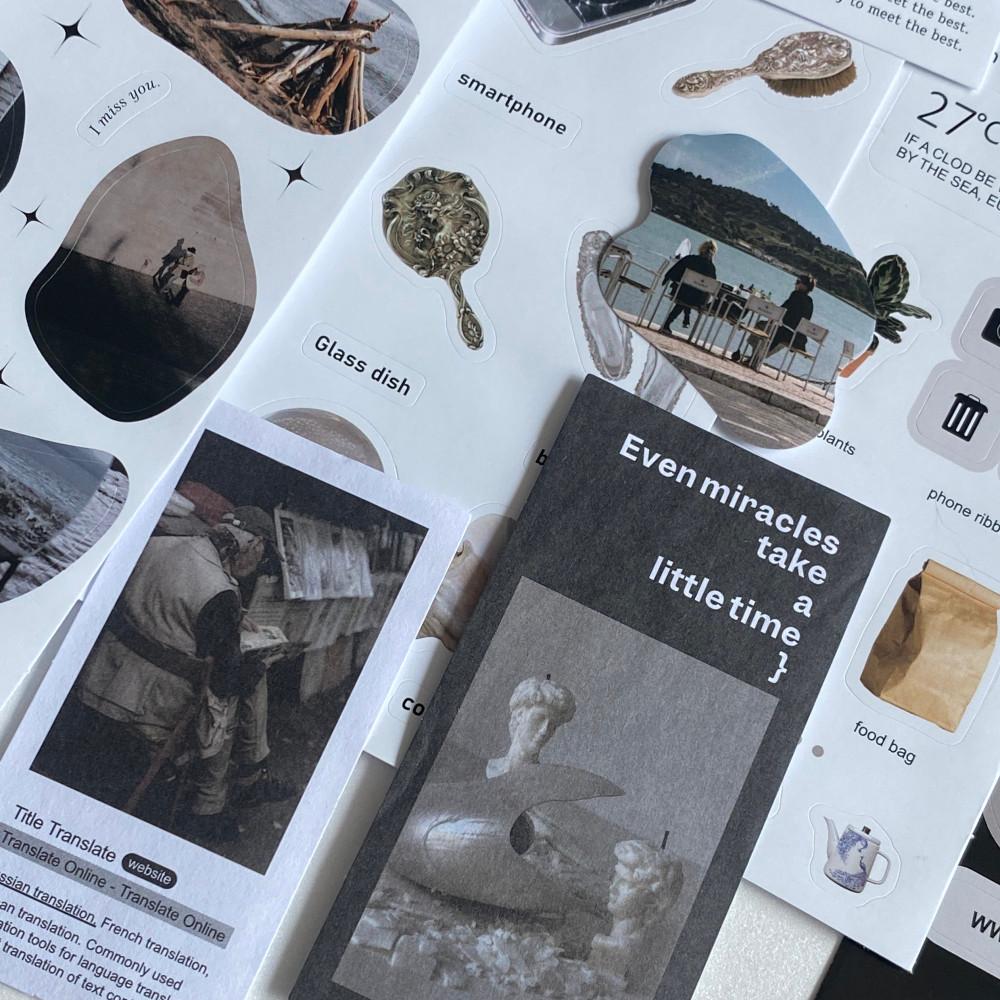 [Day Day Day] 스티커+페이퍼세트 100pcs 다꾸팩 스크랩 다이어리 꾸미기