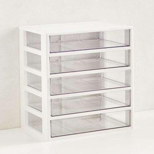 블링 와이드 투명 서랍 5단 서류함 문서보관 데스크정리 데스크 보관