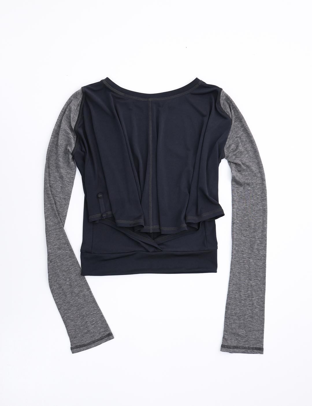 Back flare top (navy)