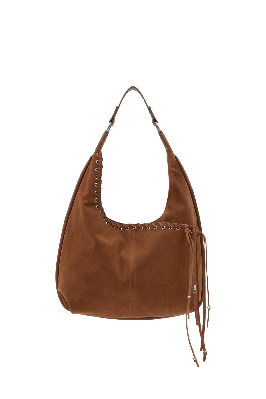 미디움 슬래쉬 호보 백 medium slash hobo bag (suede camel)