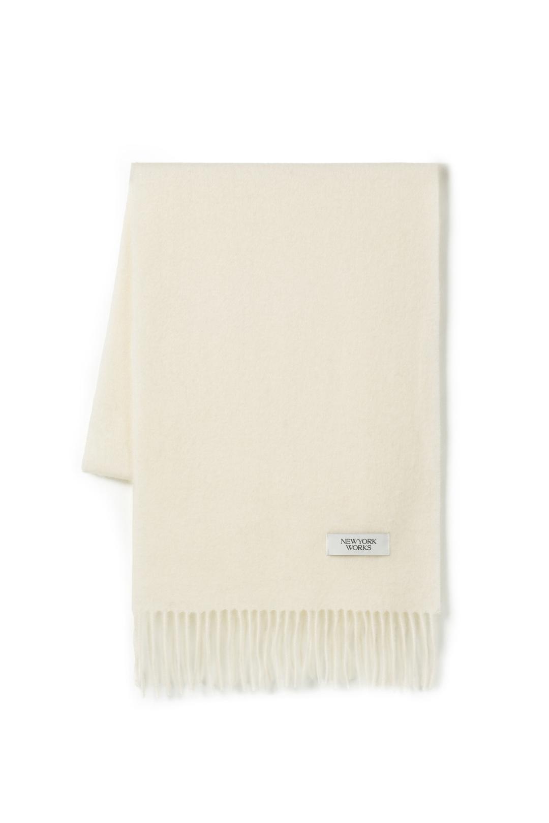 [GIFT BOX] WOOL100% CLASSIC MUFFLER_WHITE