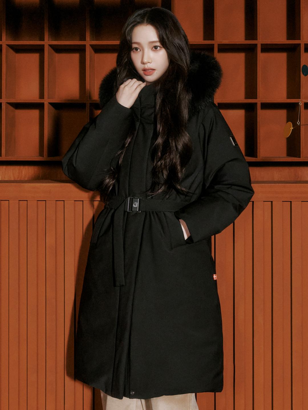 여성 유러피언 프리미엄 크리스탈 구스다운 - 실케보르 (Black)