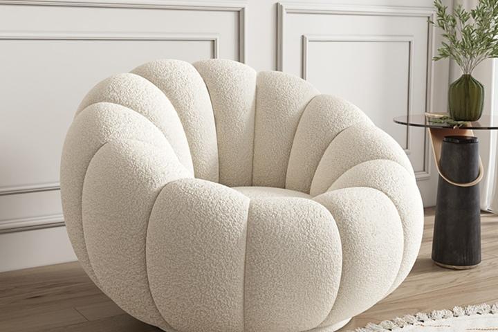 [해외] 부클레 1인 회전 양털 소파