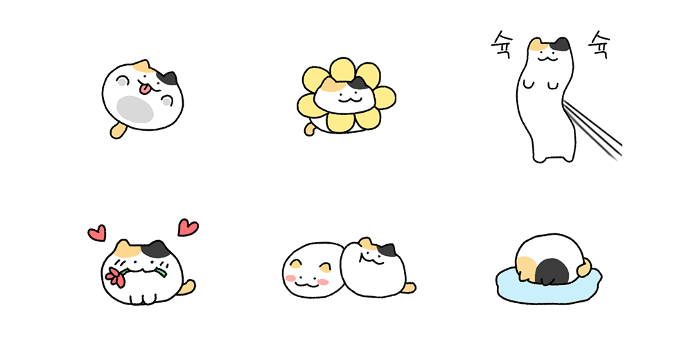 찌그러진 바보 삼색고양이 2