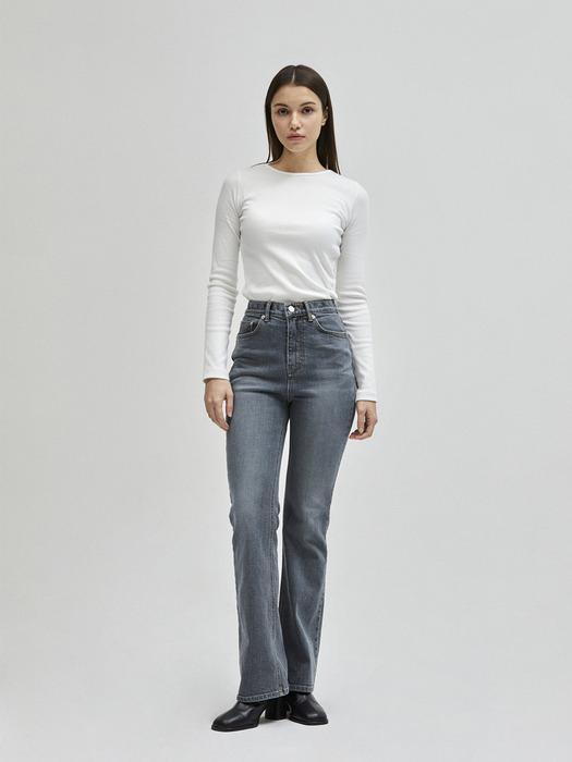77104  Mid Light Ash Flare Pants