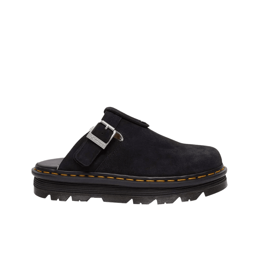 Dr. Martens Zebzag Suede Slingback Platform Mule Black - 24FW