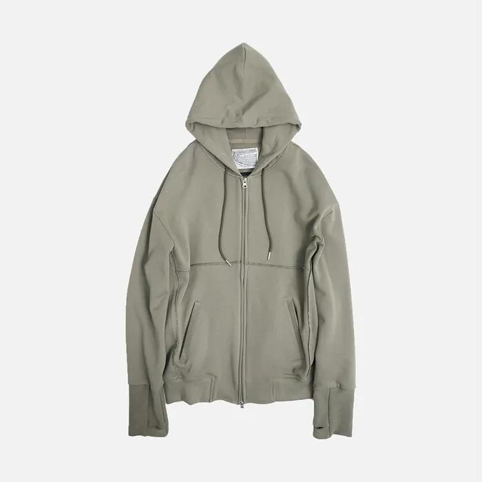 RAW TRACK HOODED ZIP UP (FADED OLIVE)