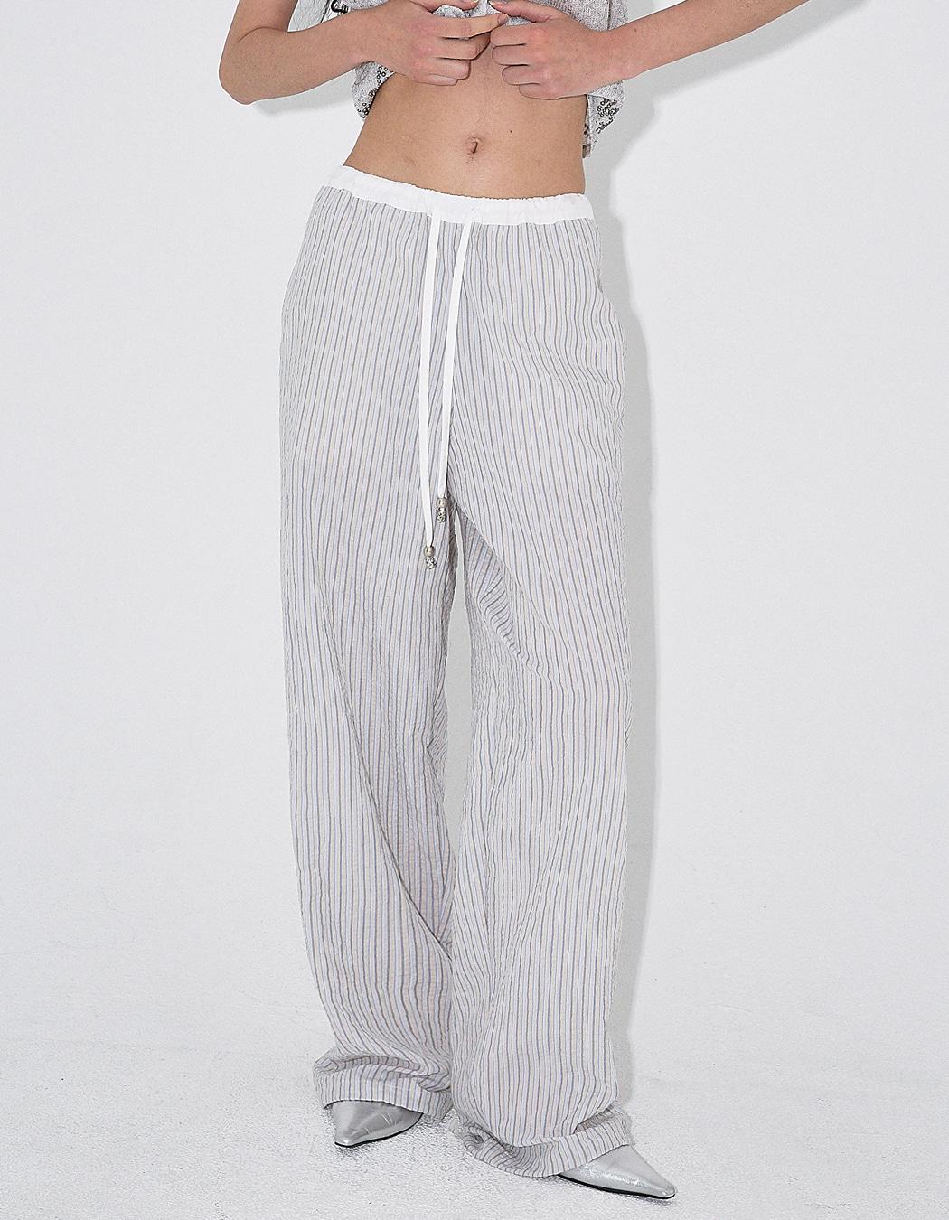 STRIPE SUMMER PANTS, BEIGE