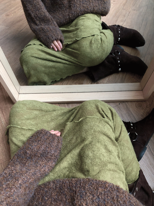 올리비아 니트 롱 스커트