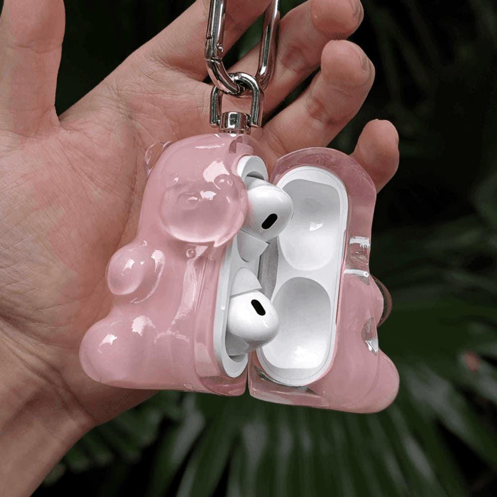 구미 베어 에어팟 케이스 파우치