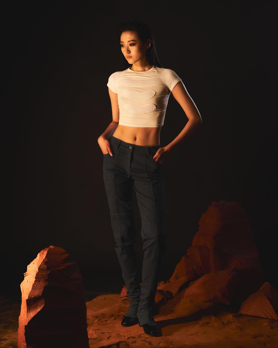 Crop Half T-Shirt (White)