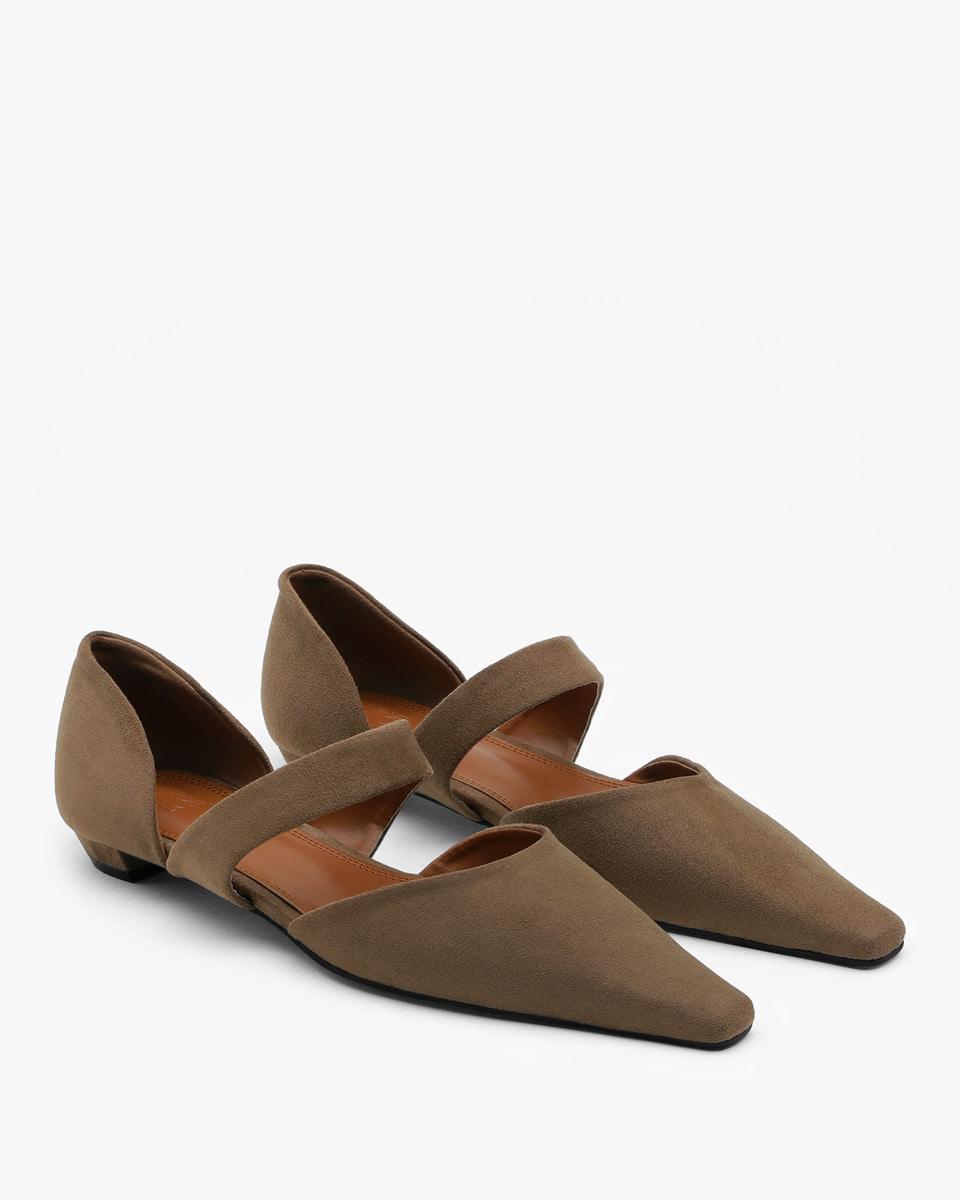 MOUH Suede Flats_Beige