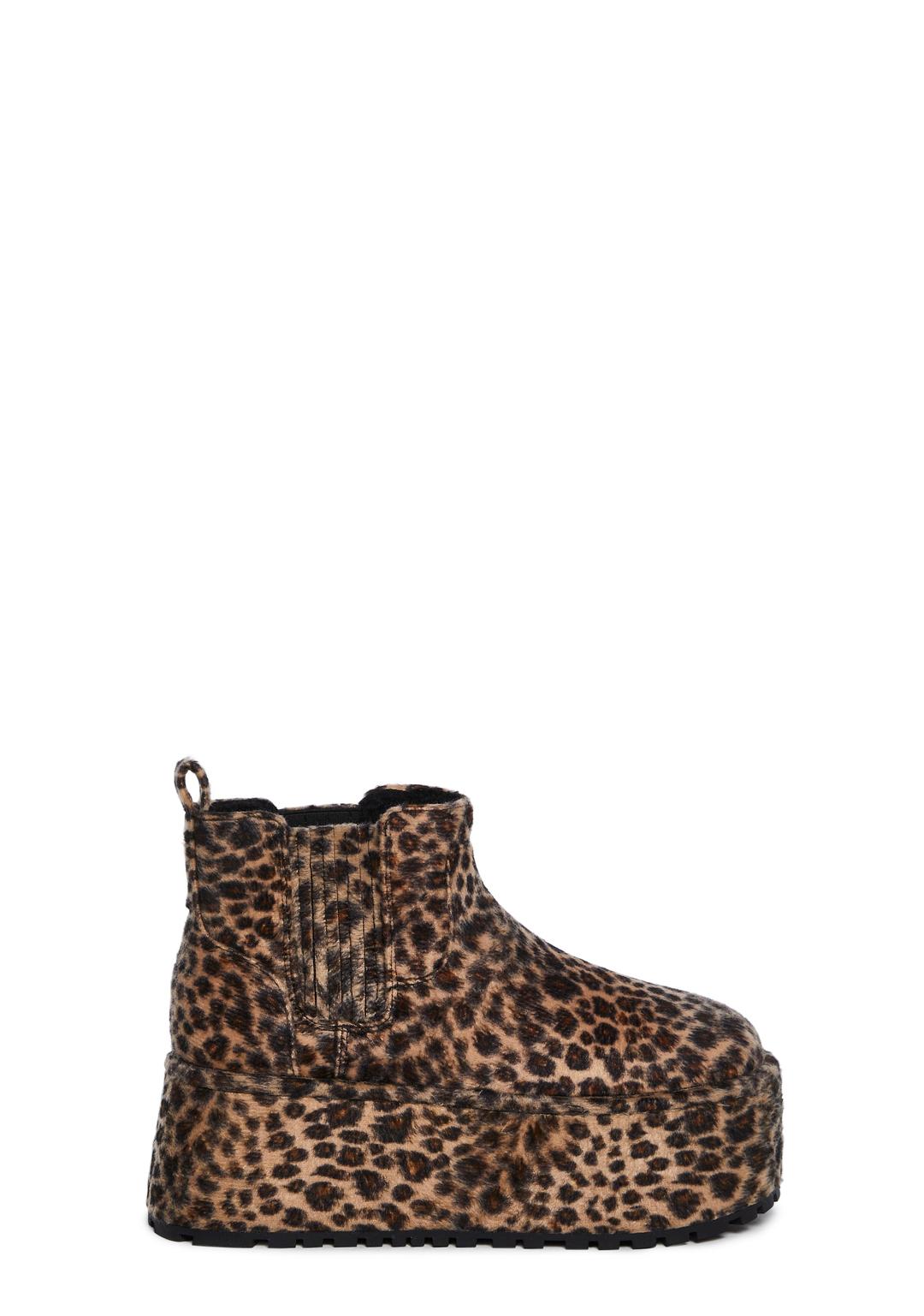 High Prowess Chelsea Platform Boots - LEOPARD / US 5