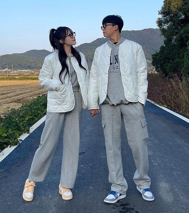 [S~3XL] 3컬러 항아리 퀼팅 오버핏 빅사이즈 경량 패딩 겨울패딩 커플패딩 커플룩 시밀러룩