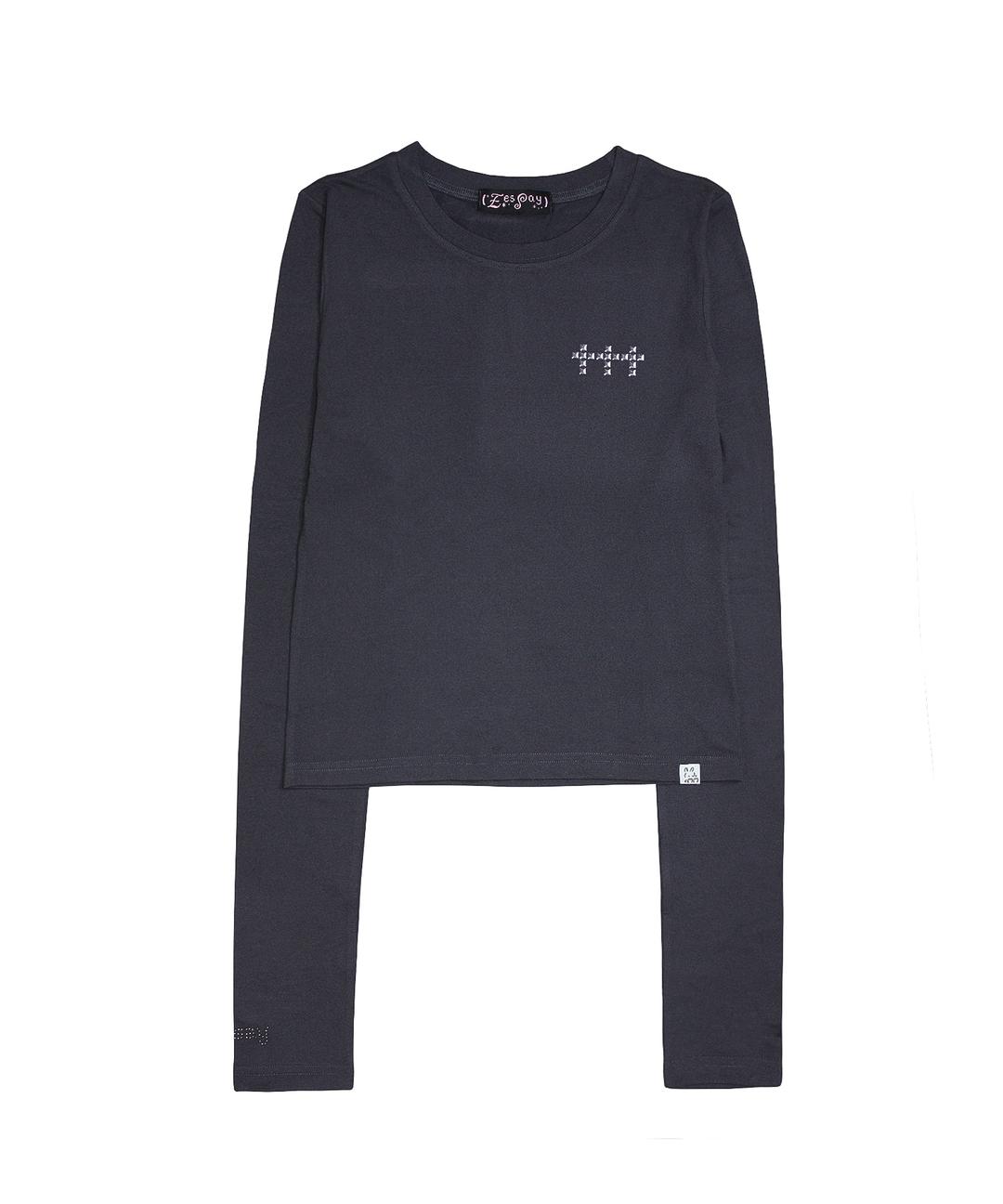 PIXEL CROSS TEE - COOL GREY