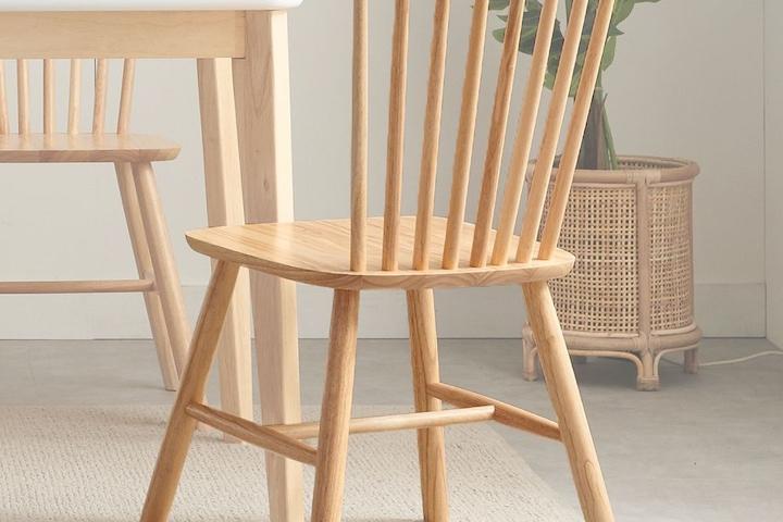 쿠폰가 31,825원 / 윈저 고무나무 원목 디자인 의자