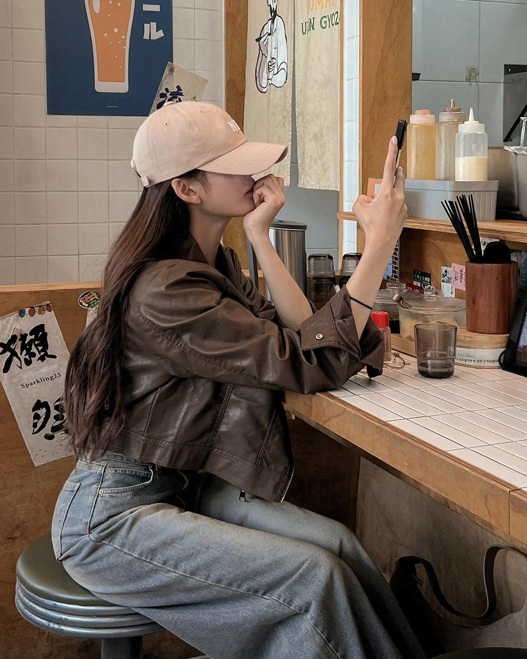 메이빈스 [1만장돌파/무료배송]실링 포켓 레더 점퍼