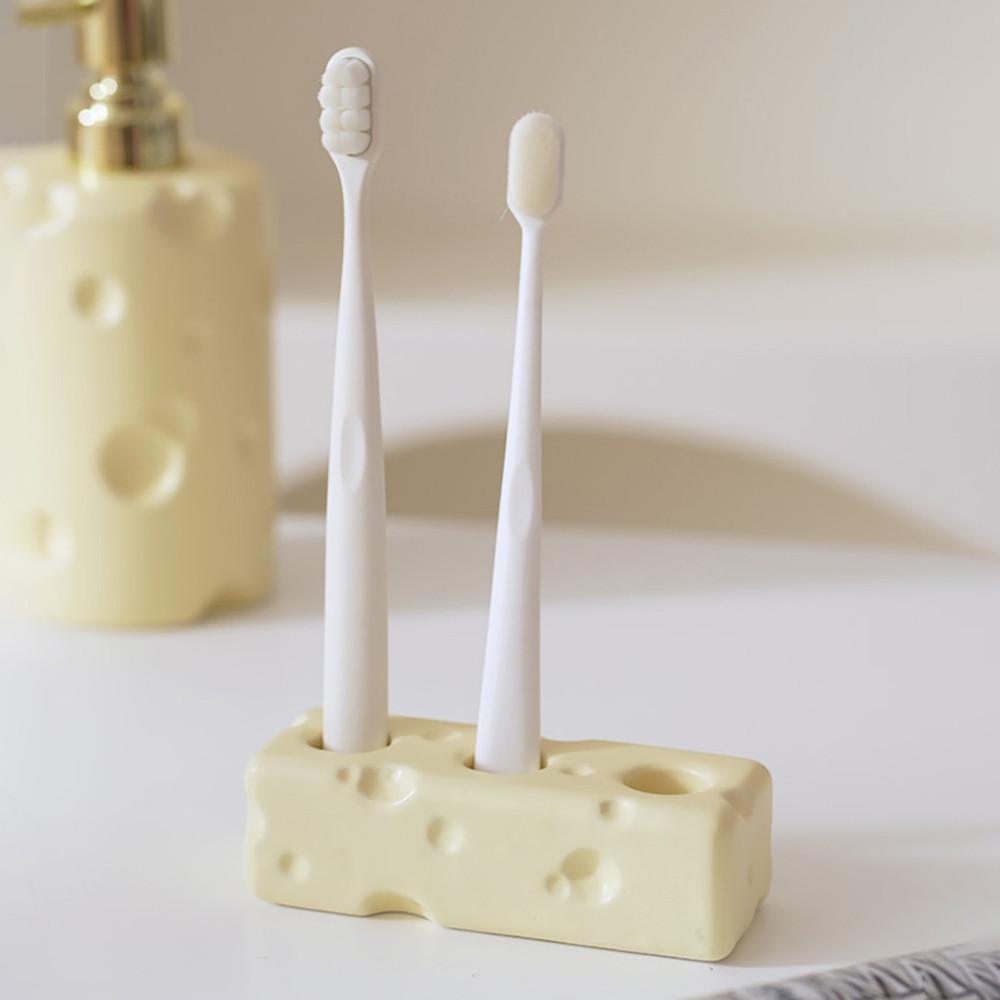 그레이스홈 치즈 칫솔 꽂이 욕실 정리 스탠드 5colors