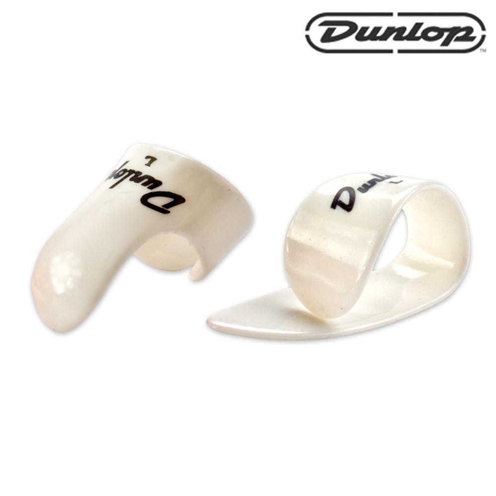 Dunlop 화이트 썸피크 핑거피크 M L 통기타 엄지피크