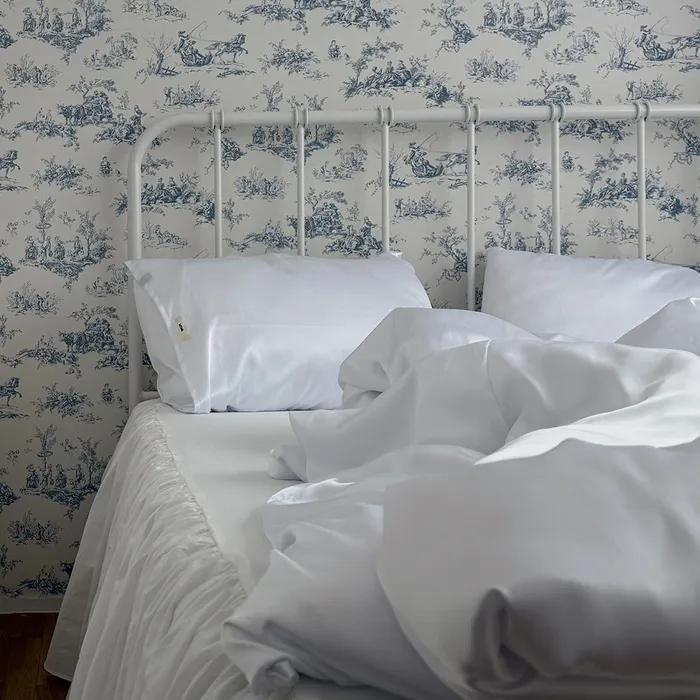 실키 새틴 베딩 - 이불커버 (S,Q,K) 퓨어 화이트