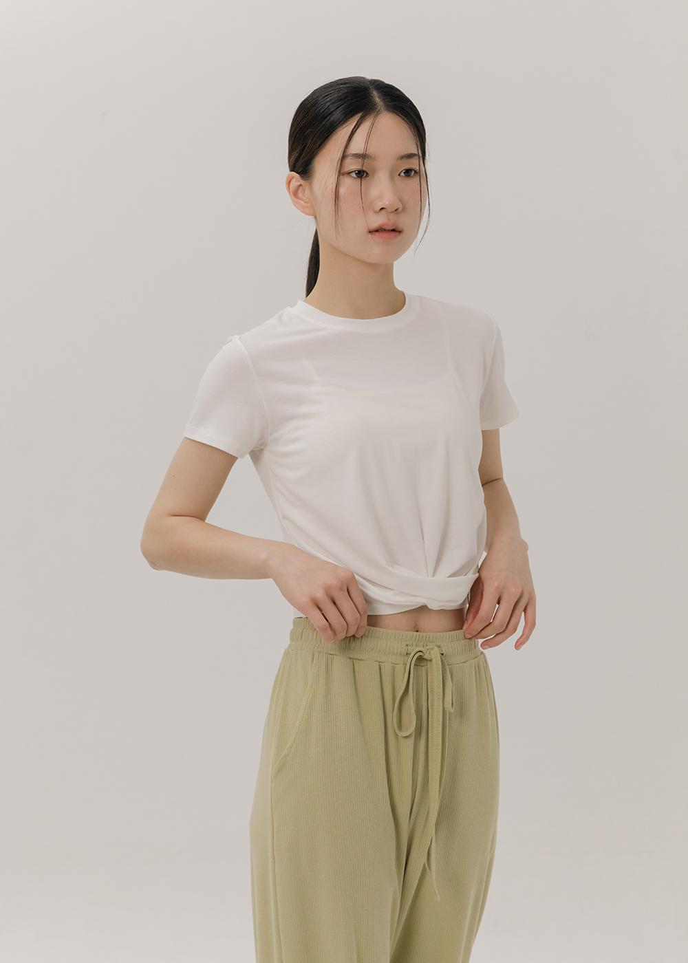 Twist crop t-shirts - 6colors