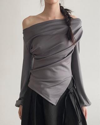 balloon drape blouse(4color)
