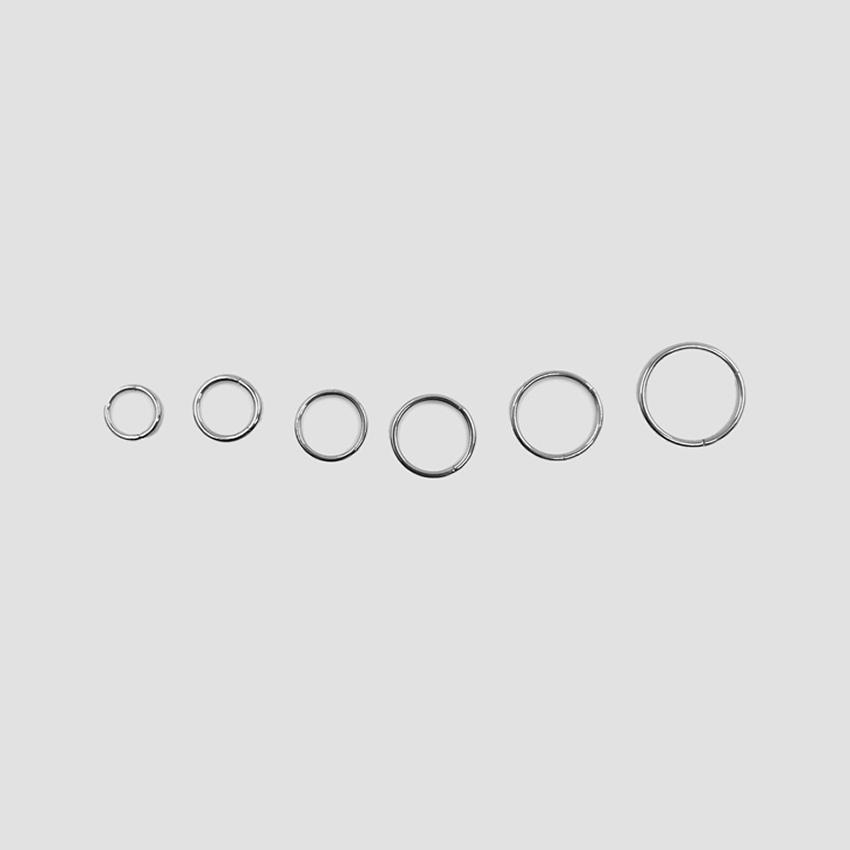 [써지컬]슬림세그먼트링[0.8mm] 피어싱/귀걸이겸용