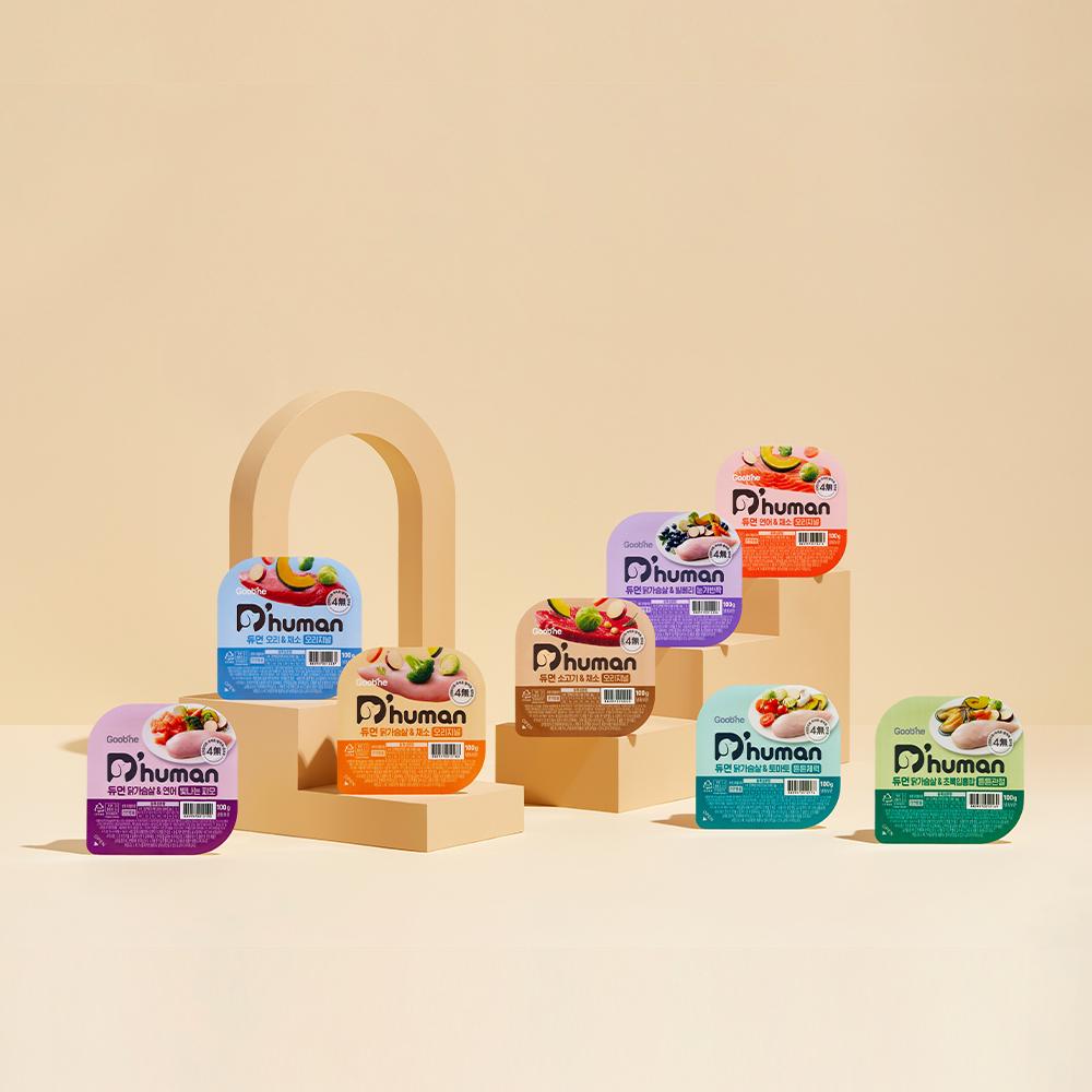 [팩당990원]듀먼 강아지 자연화식 50g 8종 20팩 (1kg)