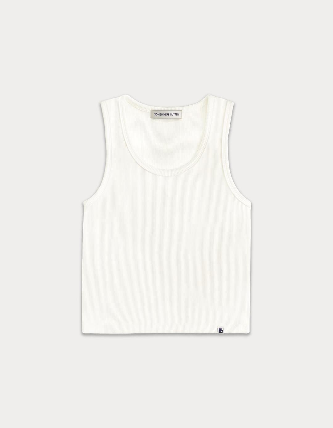 Essential rip sleeveless - ivory