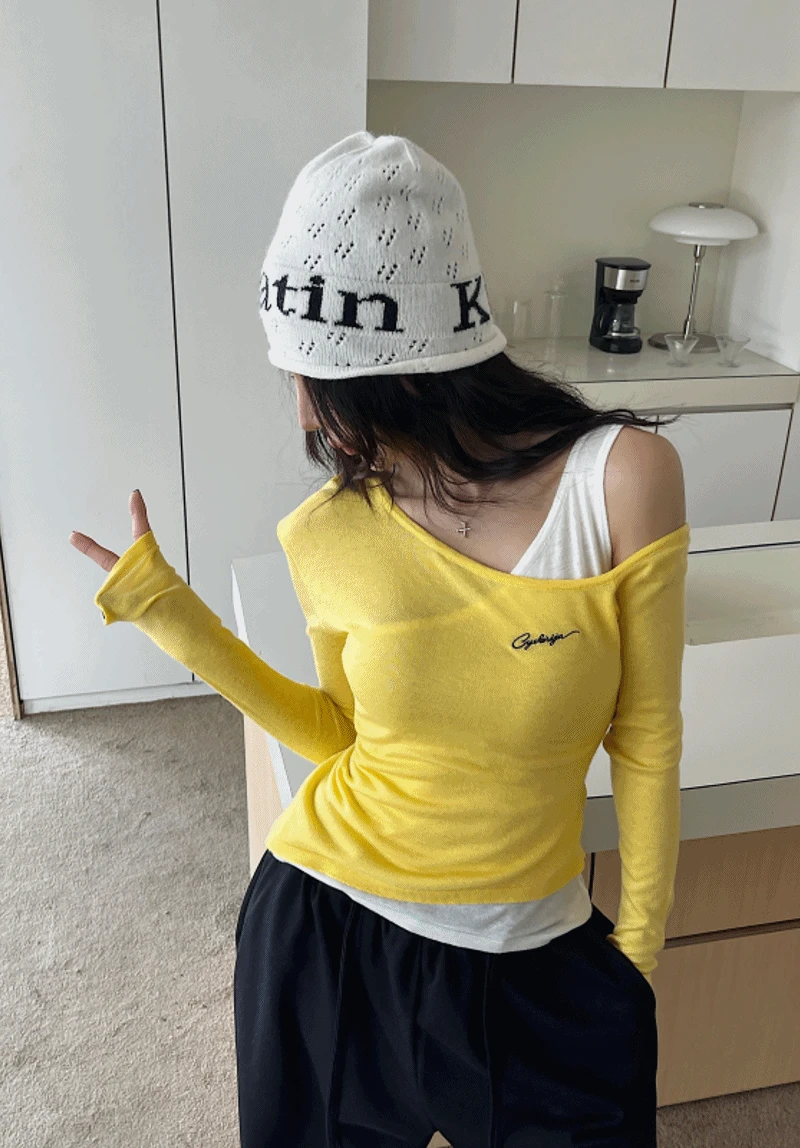 에린 배색 레이어드 니트(88223)