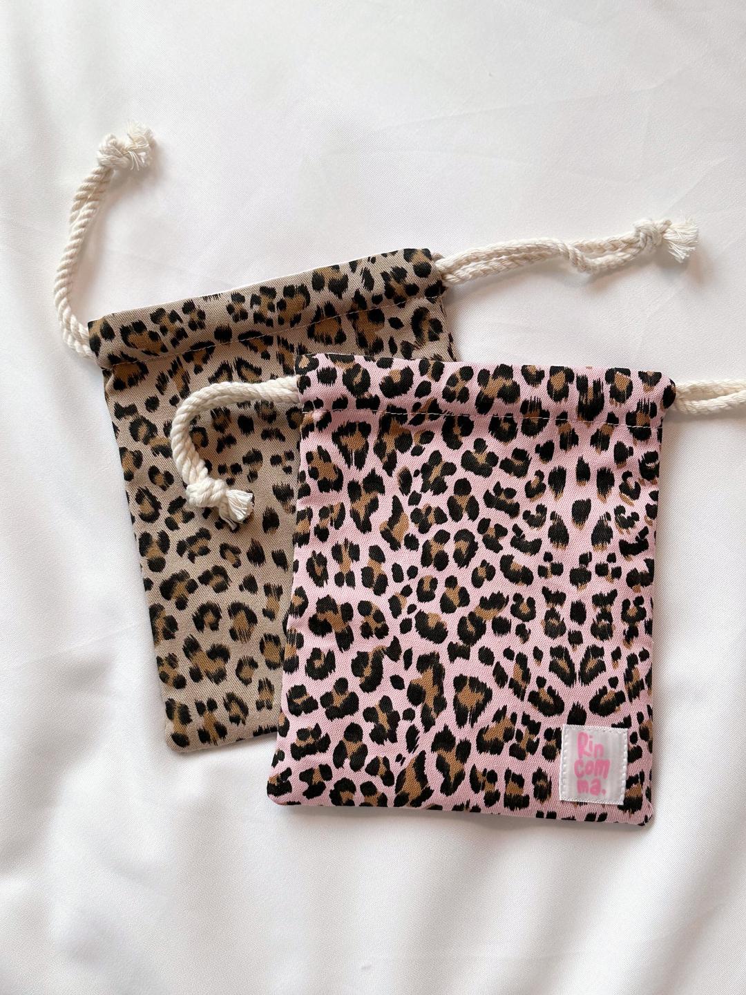 leopard string pouch
