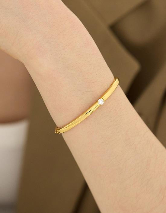 [이에르로르] 에센스 실버(Y) 랩다이아 뱅글 0.3CT