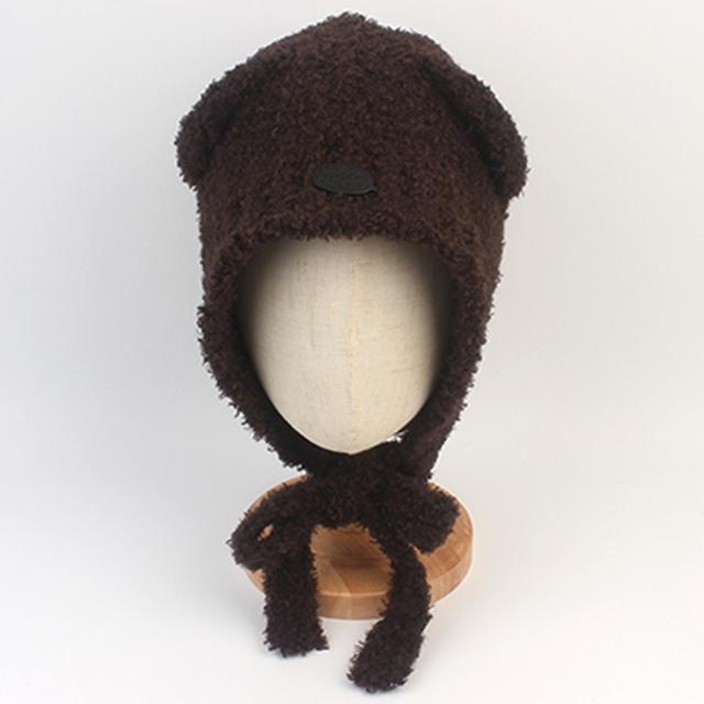 [유니버셜케미스트리] Bear Ear Fleece Brown Balaclava 바라클라바