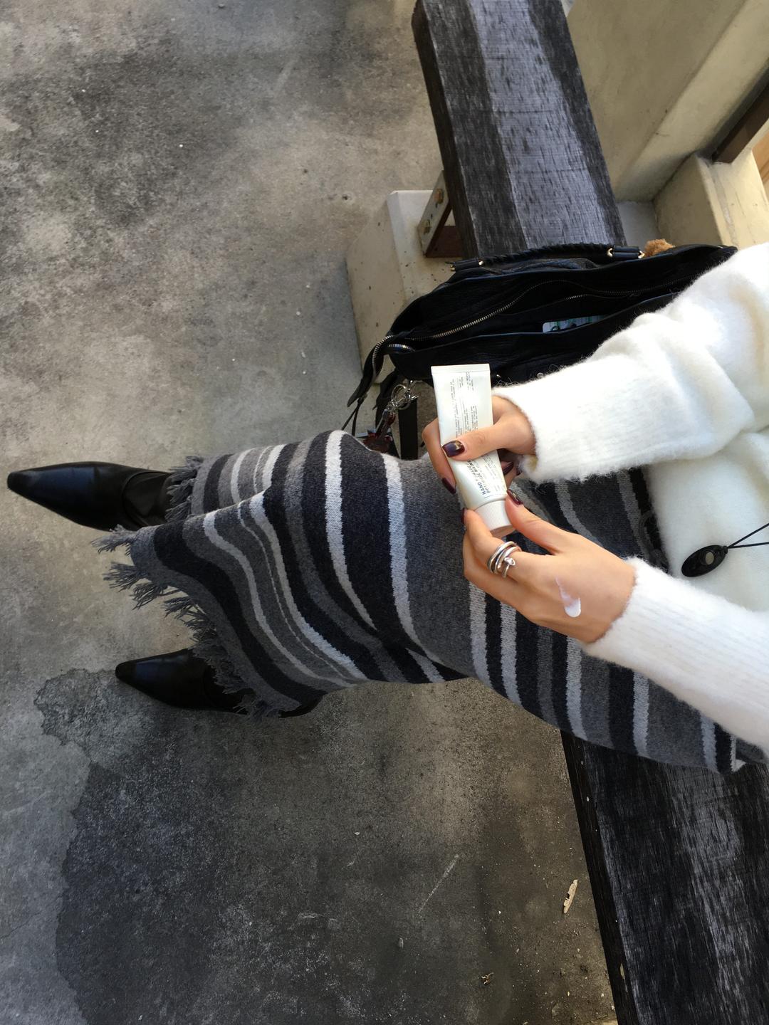 fringe long skirt (charcoal)🔖nof pick