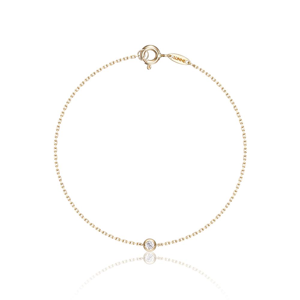 14k 다이아몬드 에센셜 베젤 팔찌 (14k골드) #LCB03