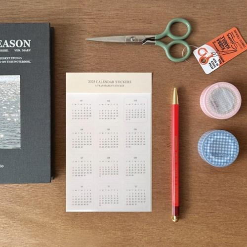 투명 다꾸 스티커-캘린더 2025