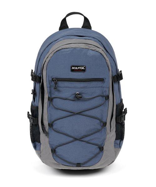 스컬프터(SCULPTOR)  Nylon String Rucksack Blue/Gray - 사이즈 & 후기 | 무신사
