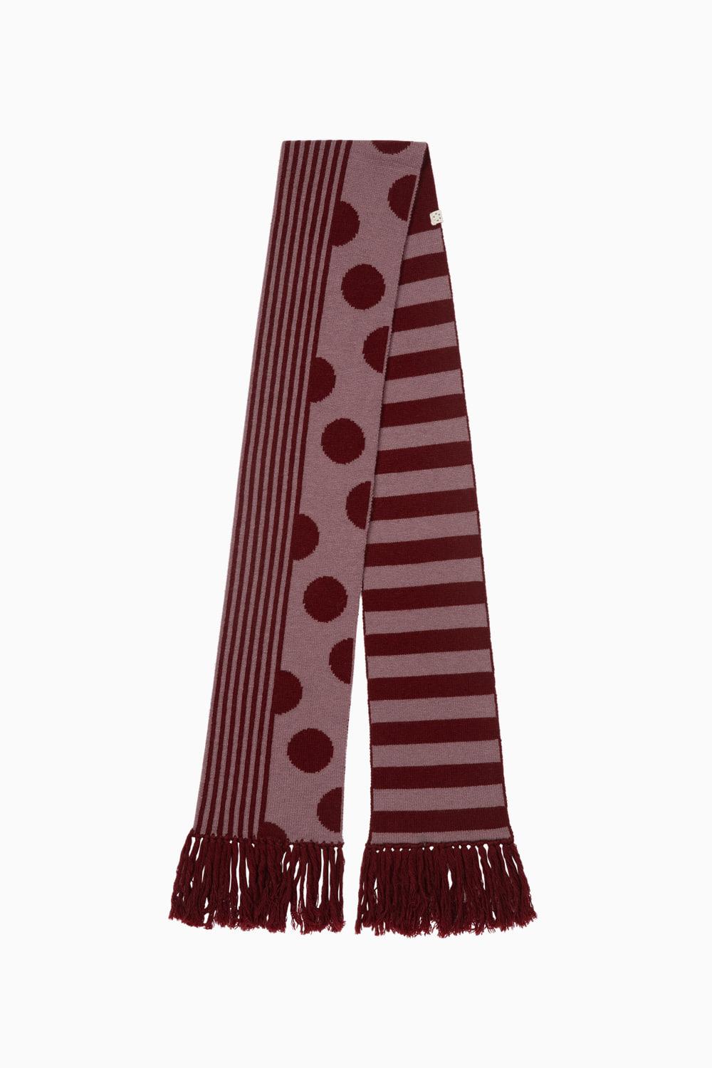 [10/29 예약배송] DOT STRIPE MUFFLER, PINK