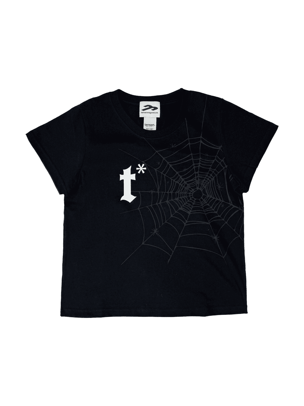 W Spider Web Tee in Black