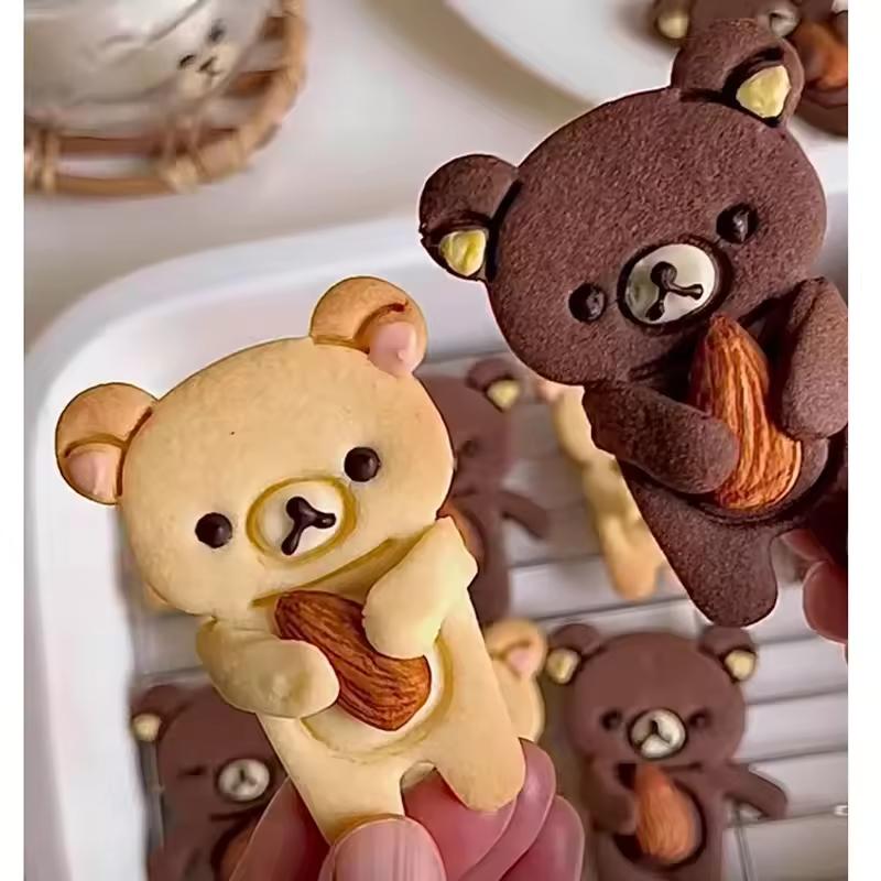 포옹 곰 쿠키 커터 발렌타인 데이 설탕 장식 비스킷 절단 금형 베이킹 쿠키 Embosser 스탬프 금형 베이킹 액세서리