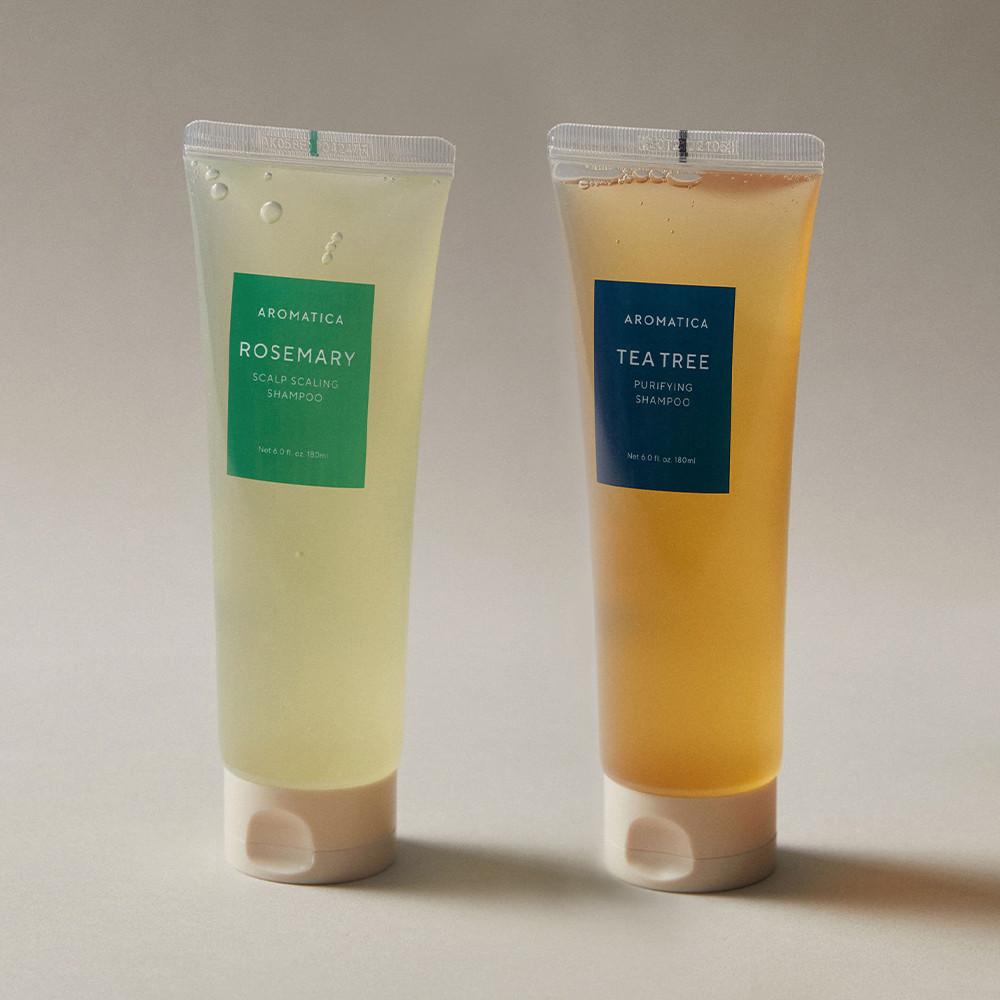 [라운지 ONLY] 아로마티카 로즈마리 스칼프 스케일링 샴푸 180ML + 티트리 퓨리파잉 샴푸 180ML