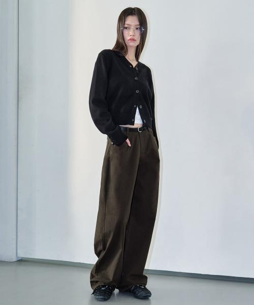 [W]Signature Low Rise Wide Jeans DCWPT004Brown
