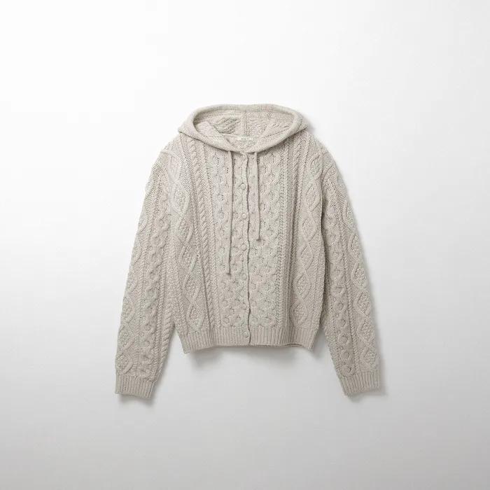 피셔맨 케이블 후디 가디건 (oatmeal)