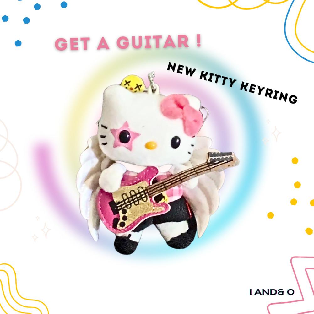 아이앤드오 Get A Guitar Kitty Keyring 키티인형키링 백꾸