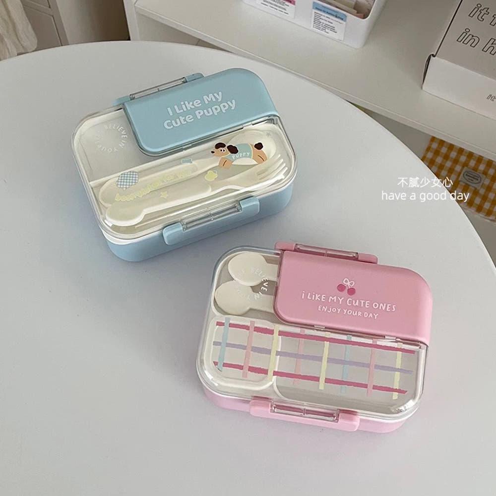 귀여운 도시락 런치박스 다이어트 소풍 피크닉 통 캠핑 나눔 분할 분리 새달바스켓