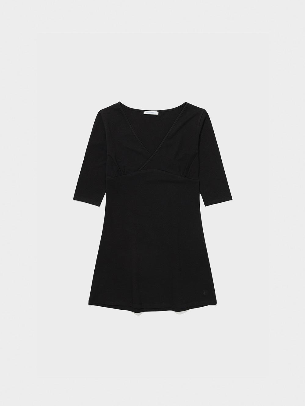 Lc V-Neck Mini Dress_Black