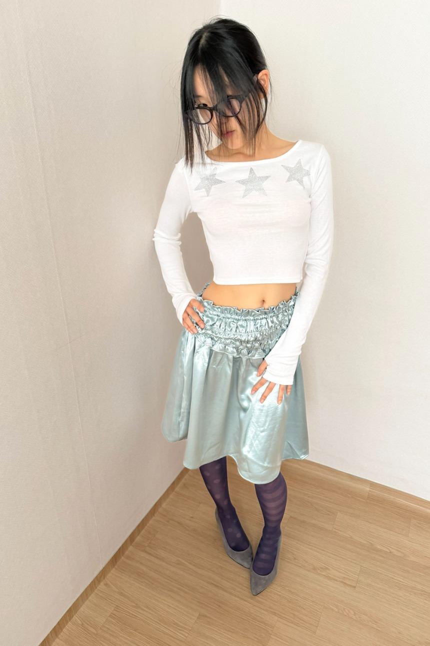 opal sheen skirt (2color)