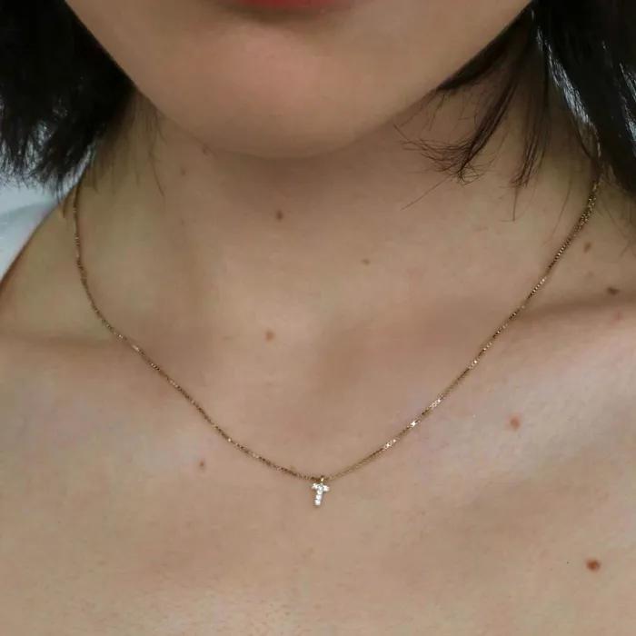 [29CM 단독] initial stone necklace (2 colors)