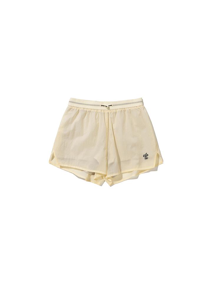 WIND SHORTS WITH LEGGINGS - IVORY