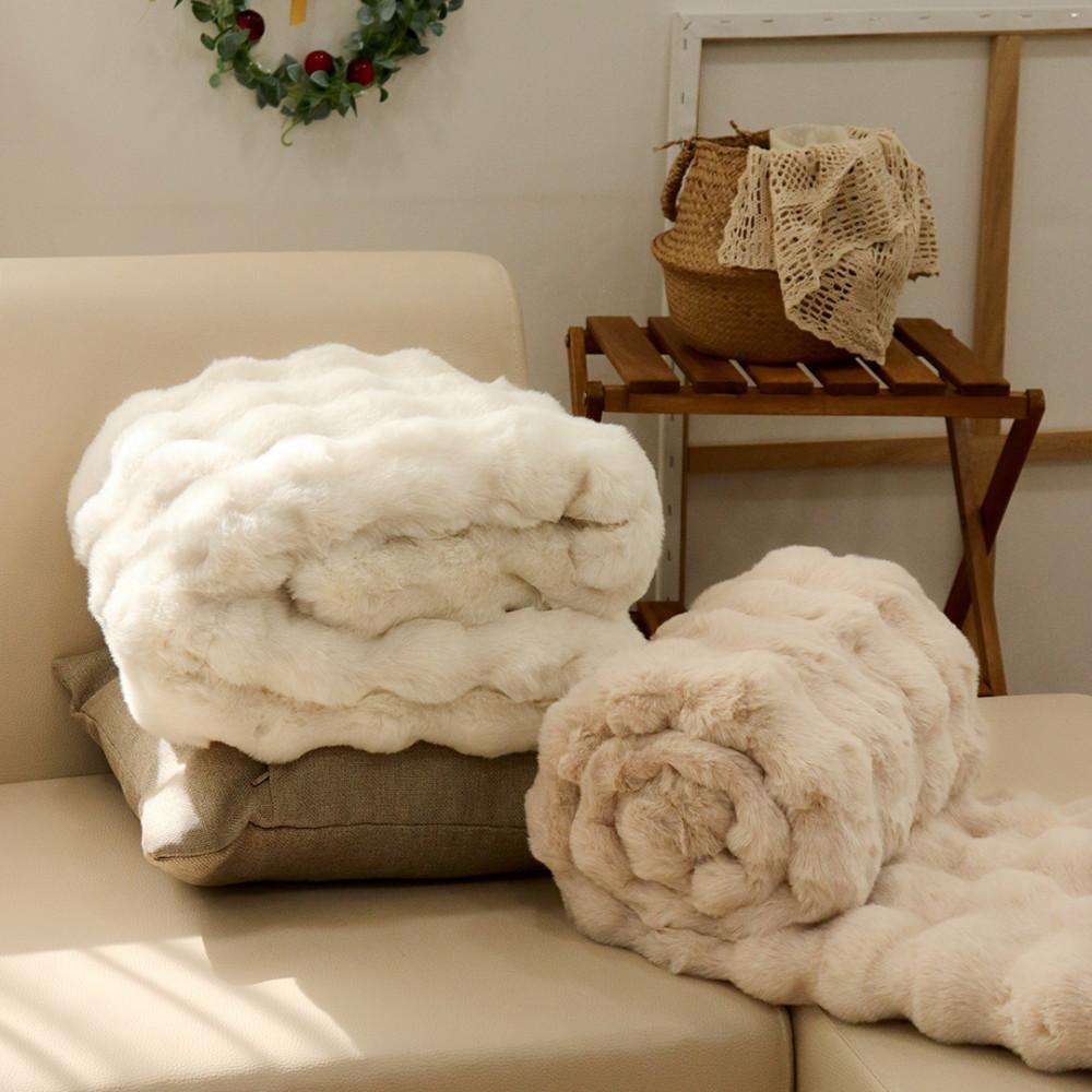 뭉게 몽글 버블 구름 엠보 고급 밍크 극세사 두꺼운 이불 담요 소형